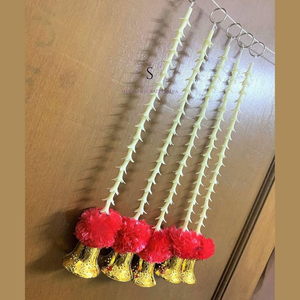 Nueva llegada 2025 diseñador flor artificial campana guirnalda guirnaldas multicolores para fiesta de boda y Haldi, Mehndi, decoración Sangeet - Product Image 3