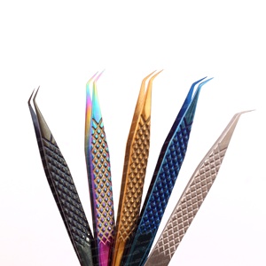 Personalized Stainless Steel Eyelash Extension Tweezers with Pointed Tip and Customized Packaging - Product Image 3