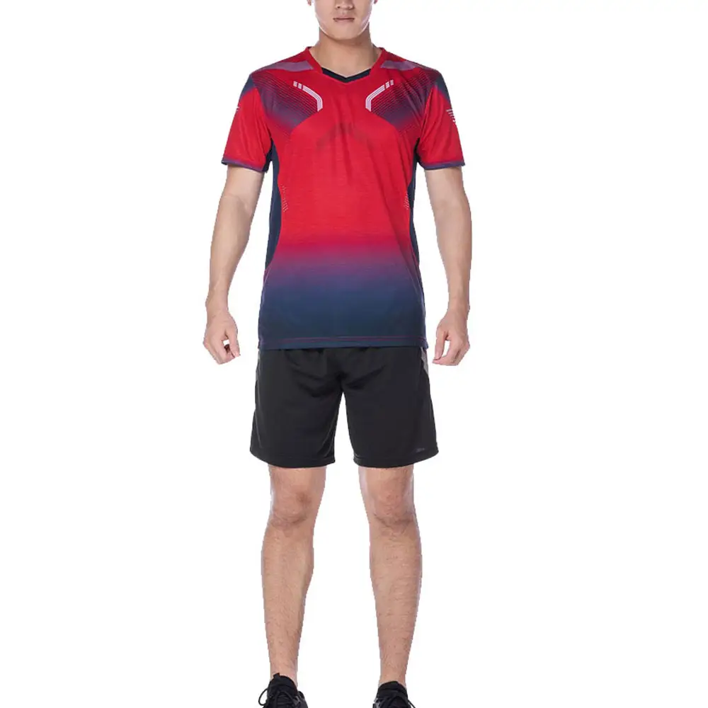 卸売カスタムメイド新しいスタイリッシュなアクティブスポーツウェアアスレチック男性着用サッカーユニフォームセット