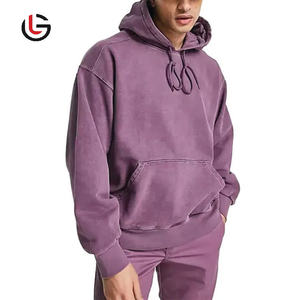 ชุดวอร์มผ้าฝ้าย 100% หนานุ่ม ไซส์ใหญ่พิเศษ สำหรับฤดูหนาว มีฮู้ด สีพื้น ล้างสีแบบ Acid Wash สำหรับผู้ชาย - ผลิตตามสั่ง คุณภาพสูง บริการ ODM OEM - Product Image 3