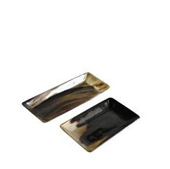 Corne de buffle Italien De Luxe Rustique Rectangle Plats Plateau En Corne Naturelle Écologique Style Unique Poli Gadgets Pour La Maison - Product Image 3