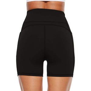 Short de motard taille haute pour femme avec poche latérale Short d'entraînement de compression extensible - Product Image 3