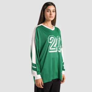 Maillot de football de haute qualité à manches longues, vert foncé, taille XL, imprimé par sublimation, en polyester - Product Image 3