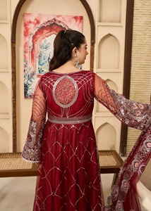 Women 3 Piece Embroidery Long Frock Style Party <b>Dress</b> 2025 New Design Women's Stylish Maxi Frock Party <b>Dress</b> For Sale - Product Image 4