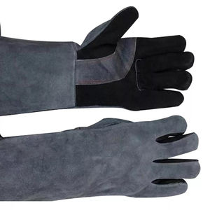 Gants de soudage en cuir de vachette à doigts complets tendance personnalisés poignées confortables robustes gants de soudage de protection - Product Image 3