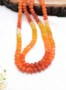 Perles de cornaline d'Afrique facettées de 7 à 9 mm, perles de pierres précieuses naturelles pour la fabrication de bijoux fins, pierres précieuses pour bijoux - Product Image 5