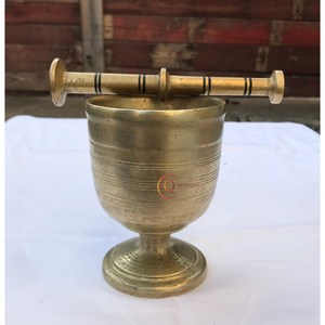 Mortero de Color dorado de latón de diferentes tamaños con juego de mortero para especias, trituración de ajo, herramienta para hierbas y especias, trituración a los precios más bajos - Product Image 4