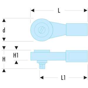 Clé à cliquet Facom 3/4'' sans poignée - Product Image 2