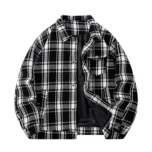 Otoño Invierno nueva chaqueta de tendencia de moda para hombres cuello de gran tamaño grueso de alta calidad chaqueta de estilo de motocicleta informal para jóvenes - Product Image 1