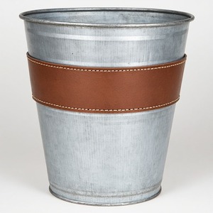 Jardinière décorative en cuir galvanisé avec surface martelée mate Artisan fait main conçu pour décoratif élégant - Product Image 2