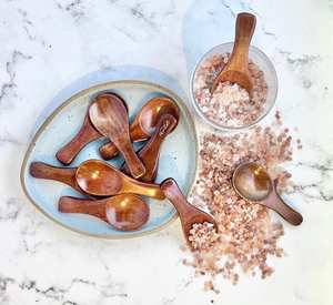 Mini Cuchara de Madera Minimalista para Tarro de Sales de Baño, Especias, Hecha a Mano, Madera Natural, Antiadherente, Ecológica, Cuchara Cosmética para Cocina - Product Image 2