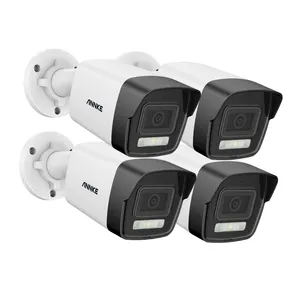 ANNKE 4-Piece Set 4K 8MP PoE IP Bullet Cameras Dual-Way Audio AI Detection Smart Dual Light IP67 Waterproof with Built-in-mic