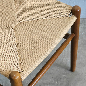 Woven Teak Farmhouse/Contemporary <b>Dining</b> <b>Chair</b> for Living Rooms Restaurants Home Office-GCF171 - Product Image 5