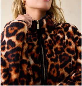 Sweat-shirt décontracté manches longues à col rond et demi-fermeture éclair pour femme, polaire douce Sherpa, collection automne - Product Image 5