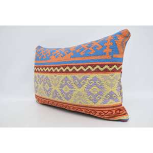 Almohada de lana Bohemia multicolor, cojín estampado Vintage geométrico de 16x24 pulgadas, cojín decorativo tejido de lujo, tamaño de 18x18 pulgadas - Product Image 4