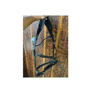 Brida de sillín inglés de caballo con Swarovski Bling Crystal Brow Band Riendas de cuero Crystal Cavesson - Product Image 5