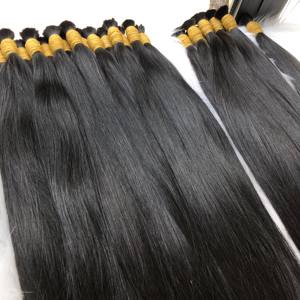 Extensions de cheveux humains vietnamiens, naturels, naturels, droits, noirs, donneur, Remy, double tirage, sans emmêlement, sans perte de cuticules alignées - Product Image 1