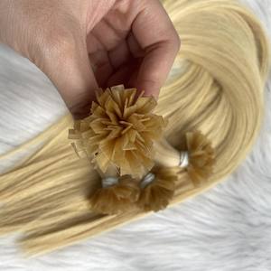 Longue 100% Vierge Vietnamienne Extensions De Cheveux Humains Toutes Les Cuticules Alignées V-Tip Kératine Étiré 30 Pouces Blonde Droite Couleur - Product Image 2