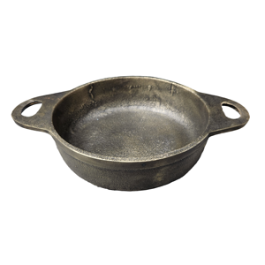 Bol en métal personnalisé Super Standard Ustensiles de cuisine écologiques fabriqués à la main Serveur de nourriture raisonnable avec poignées - Product Image 3