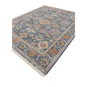 Alfombra de Lana Anudada a Mano Erbe Blue EPR-1508 (Cs-01) con Patrón de Medallón, Alfombra para Sala de Estar de 9x12, Decoración para Pasillo, para Adolescentes, para Uso Doméstico - Product Image 2