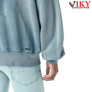 Sudaderas con capucha estilo pullover extragrandes de felpa francesa con lavado ácido para hombre, buena calidad a un precio razonable, sudaderas con capucha para hombre de VIKY INDUSTRIES - Product Image 5