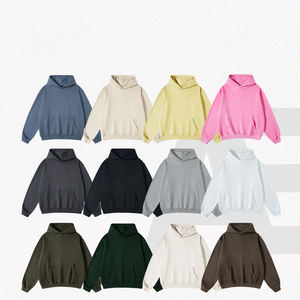 100% Cotton Men's Hoodies & Sweatshirts <b>Thick</b> <b>Fleece</b> Heavy Weight Oversized Pullover with Embossed 3D Design Custom Print Logo - Product Image 4
