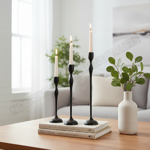 Hot Selling Black Aluminum Metal <b>Candle</b> <b>Holder</b> for Home Decoration Christmas and Easter <b>Tall</b> Manufacturer Exporter - Product Image 3