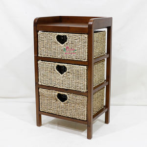 Artex Dong Thap Factory Cabinet Organisateur de rangement avec paniers faits à la main Corde de jonc de mer et meubles en jacinthe d'eau - Product Image 1