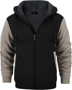 Sudaderas con capucha informales de invierno para hombre, forro polar de algodón 100% de Color sólido, ajuste Regular, secado rápido y transpirable, bolsillo de alta calidad, respetuoso con el medio ambiente - Product Image 3
