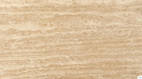 Carreaux modernes en travertin beige poli Carreaux muraux résistants au feu en pierre naturelle pour cuisine, hôtel, salle à manger, intérieur/extérieur