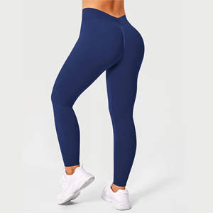 High Quality Customized High Gym Leggings Sport Fitness Leggings Back V Shape Lifting <b>Women</b> <b>Tights</b> Yoga Leggings OEM Service - Product Image 3