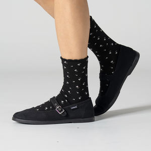 Calcetines de Algodón para Mujer Kikiya, Calcetines Casuales de Punto Transpirable, Grosor Estándar, Diseño Floral Novedoso, Diseño Bonito - Product Image 5