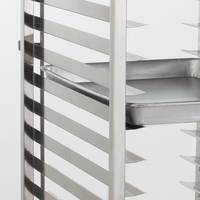 Chariot de cuisson en acier inoxydable à 15 niveaux et 30 plateaux, 1730x620x920mm, pour four