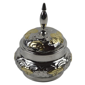 Nouveau bol de plat en métal en laiton de concepteur avec la conception de finition plaquée argent pour la fête de mariage et les événements plat de stockage de haute qualité - Product Image 2