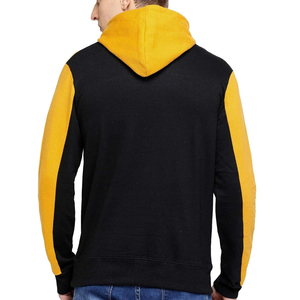 Jaune et noir couleur hommes nouveau Design sweats à capuche automne hommes mode Simple haut couleur unie décontracté mode sweats à capuche - Product Image 5