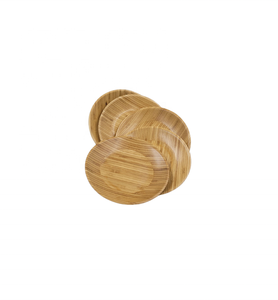 Assiette à vaisselle ronde en bambou d'usine/assiettes en bois de bambou utilisées pour les tables à dessert, décorations de mariage pour les fêtes d'anniversaire - Product Image 1