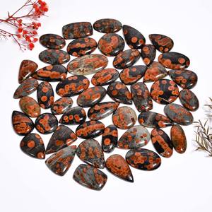100% Natural Quartz Cabochon High Quality <b>Obsidian</b> Peanut Gemstone Loose Gemstone Mix Shape Wholesale for <b>Jewelry</b> Making - Product Image 3