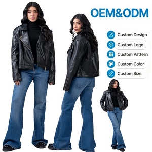 Veste de motard en cuir véritable noir pour homme |   Veste de moto personnalisée brodée |   Fabricant en gros - Product Image 2