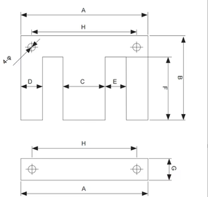 Placa de laminación de acero al silicio negro EI para núcleo de transformador/Núcleo de transformador trifásico EI 28 - Product Image 4