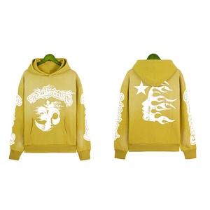 Chándal acampanado para hombre de gran calidad para correr Logotipo personalizado 100% algodón lavado Vintage Sudadera con capucha y pantalones de chándal - Product Image 5