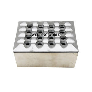 Meilleure qualité nickelé cendrier meilleure vente à la main concepteur cendrier forme carrée en gros cendrier - Product Image 1