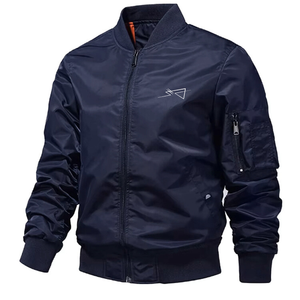 Veste bomber vintage en nylon léger de haute qualité pour homme, coupe-vent décontractée, noire, pour l'extérieur - Product Image 3