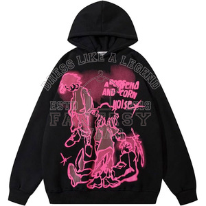 Sudadera con Capucha para Hombre de Talla Grande FANTASY WEAR OEM, Estilo Country, Hombros Caídos, Manga Larga, Color Sólido, Casual, Oversize - Product Image 1