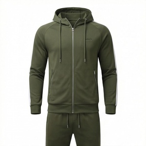 Best Quality Men's Hooded <b>Tracksuit</b> Set Comfortable Breathable Fleece Fabric Regular Fit Winter Training Jogging Wear - Product Image 1