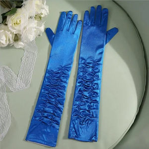 Gants d'opéra en coton/élasthanne extensible écologiques, tailles personnalisées pour femmes et hommes, noir, blanc, violet, pour mariage, fête de mariage, bal de promo - Product Image 3