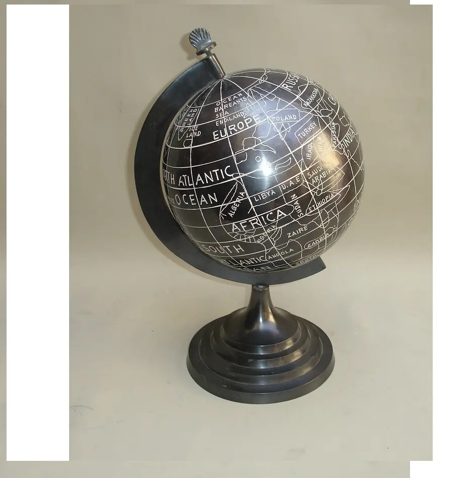 Aluminium Metal Table Globe DECORATIVE TABLE GLOBE