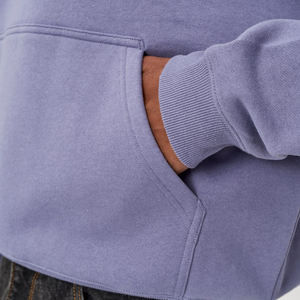 เสื้อฮู้ดดี้ผู้ชายทรงโอเวอร์ไซส์ ผ้าเฟรนช์เทอร์รี่ หนัก 500gsm คุณภาพสูงแบบ OEM ทรงหลวม ไม่มีเชือกผูก ไหล่ตก - Product Image 4