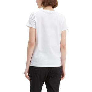 T-shirt Levi's da donna bianca con paillettes e grafica, taglia XS, in jersey traspirante, stile streetwear, lunghezza corta per l'estate - Product Image 2