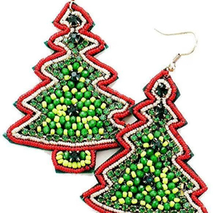 Pendientes de Diseño de Árbol de Navidad de Alta Calidad, Joyería Festiva Hecha a Mano al Mejor Precio - Product Image 1