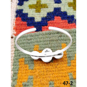 Southwest Handmade #8 Sterling <b>Silver</b> Fashion <b>Cuff</b> <b>Bracelet</b> - Product Image 4